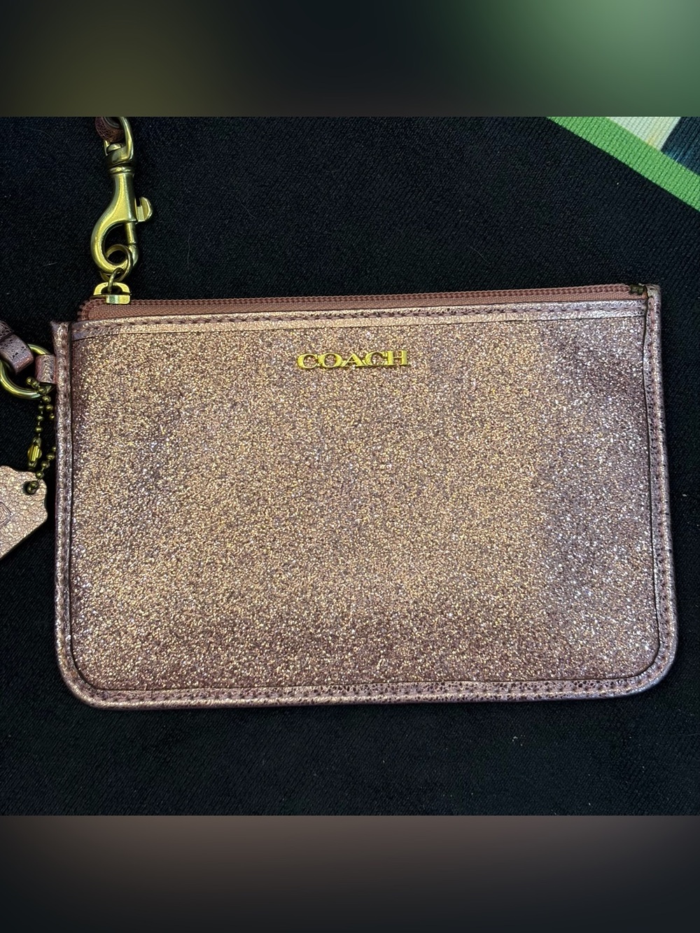 Coach Pink Glitter Wristlet Wallet